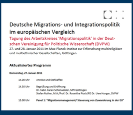 "Deutsche Migrations‐ und Integrationspolitik im europäischen Vergleich" 
