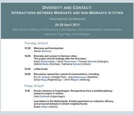 "Diversity and Contact. Interactions between Migrants and non-Migrants in Cities" 