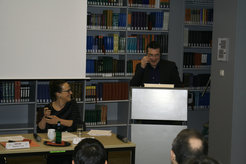 From left to right: Wendy Brown, Berkeley • Rainer Forst, Frankfurt (© MPI-MMG, Göttingen)