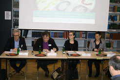 From left to right: Peter Niesen, Hamburg • Martin van Gelderen, Göttingen • Sarah Fine, London • Ayelet Shachar, MPI-MMG (© MPI-MMG, Göttingen)