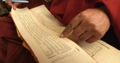 Sutra reading.