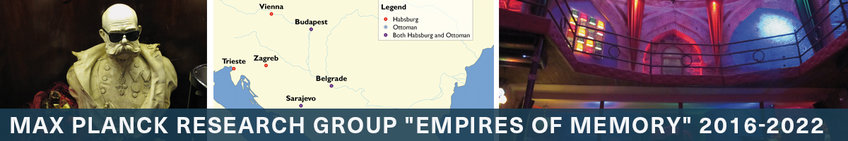 Image montage on the topic of empires of memory