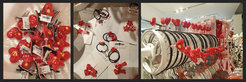 Hairpins with the Chinese national flag are sold everywhere.