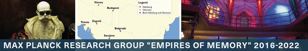 Image montage on the topic of empires of memory