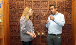 Rabbi Miriam Berger with local Somali Bravanese community leader Abubakhar Ali. Photograph: Hadani Ditmars/Guardian