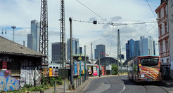 View on Frankfurt’s Central Station Area from Mannheimer Straße. © Arndt Emmerich