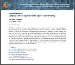 InCoLaS Workshop "Language and inequality in the age of superdiversity" 