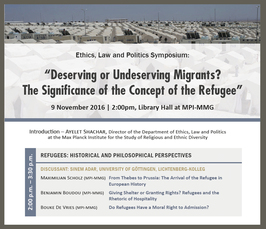 "Deserving or Undeserving Migrants? The Significance of the Concept of the Refugee" 