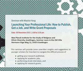 "Launching Your Professional Life: How to Publish, Get a Job, and Write Grant Proposals"