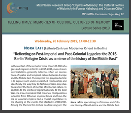 "Reflecting on Post-Imperial and Post-Colonial Legacies: the 2015 Berlin ‘Refugee Crisis’ as a mirror of the history of the Middle East"
