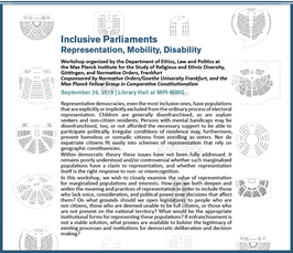 "Inclusive Parliaments. Representation, Mobility, Disability" 