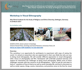 "Workshop in Visual Ethnography" 