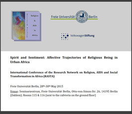 "Spirit and Sentiment: Affective Trajectories of Religious Being in Urban Africa"