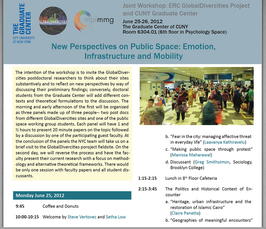 "New Perspectives on Public Space: Emotion, Infrastructure and Mobility" 