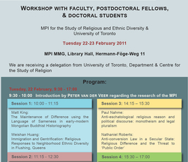"Workshop with faculty, postdoctoral fellows, & doctoral students" 
