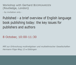 "Published - a brief overview of English language book publishing today: the key issues for publishers and authors"