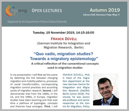 "Quo vadis, migration studies? Towards a migratory epistemology. A critical reflection of the conventional concepts used in migration studies"