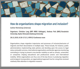 "How do organisations shape migration and inclusion?"