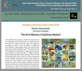 "The Art of Memory: A Sudanese Mystery" "The Art of Memory: A Sudanese Mystery"