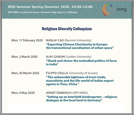 "Religious Diversity Colloquium Spring/Summer 2020"
