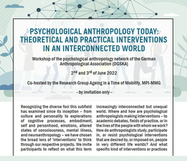 "Psychological Anthropology Today: Theoretical and Practical Interventions in an Interconnected World"