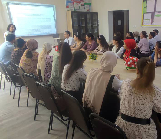 Swetlana Torno at Khujand State University, Khujand, Tajikistan